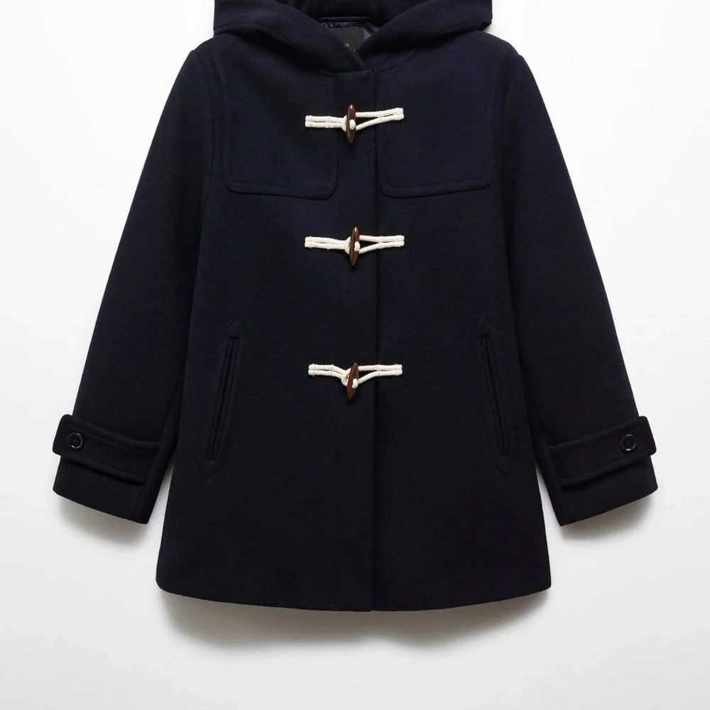 NWT MANGO Hooded Wool Coat size XS - Picture 10 of 16